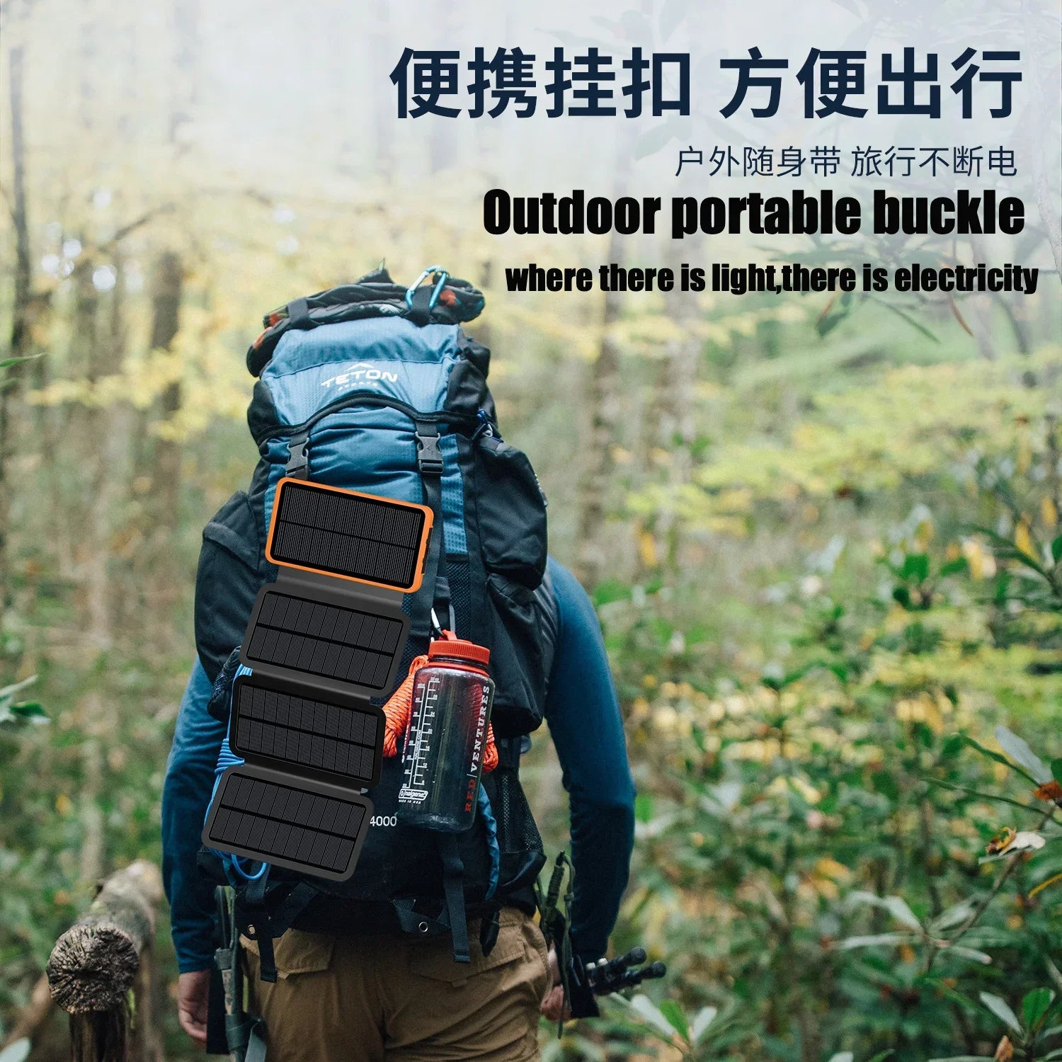 New Portable Solar Power Bank 20000mAh Large Capacity Charger Compatible with IOS Android USB-A And USB-C Fast Charging outdoor Oasis Select