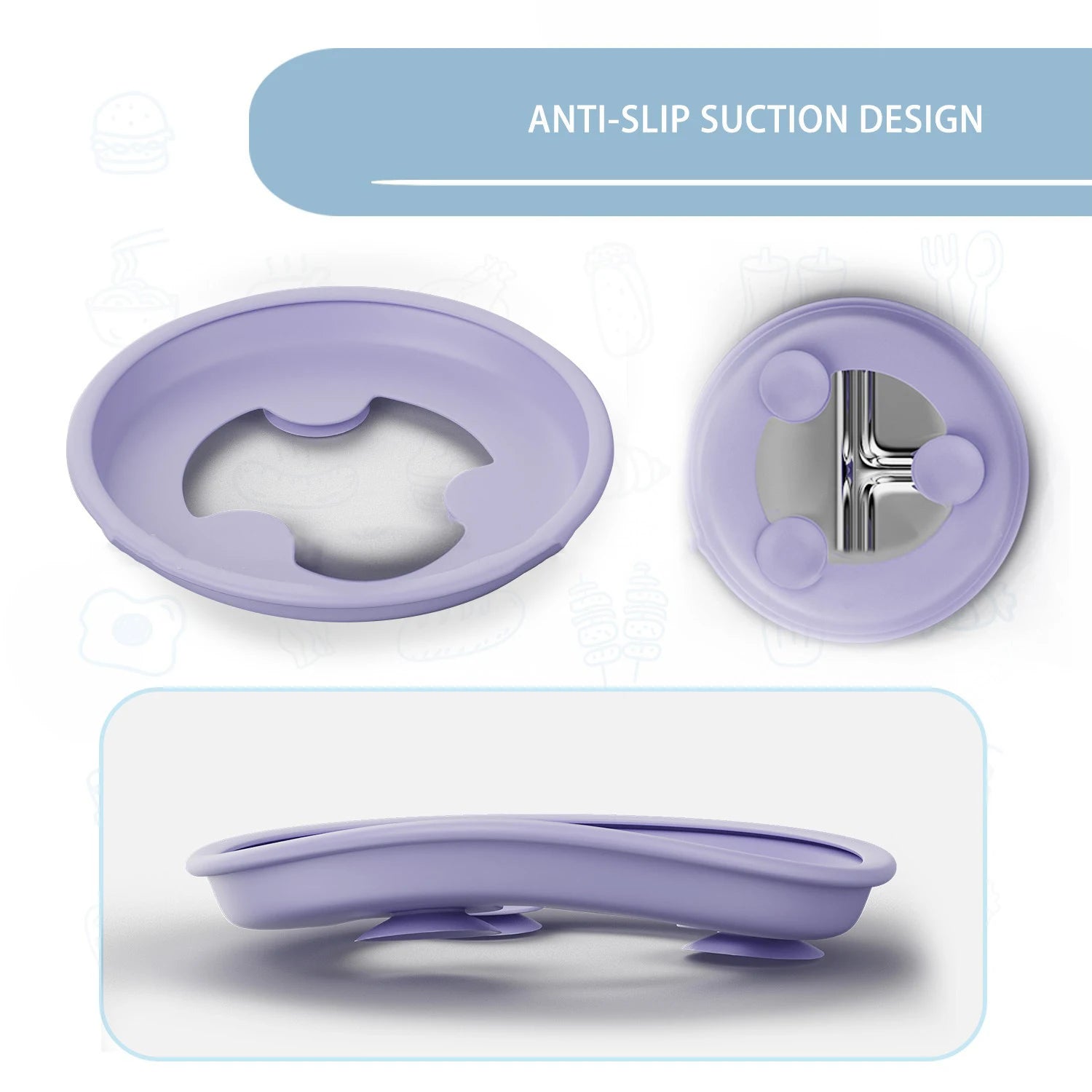 Stainless Steel Baby Suction Plate – BPA-Free, 9-Inch Baby Suction Plate Oasis Select