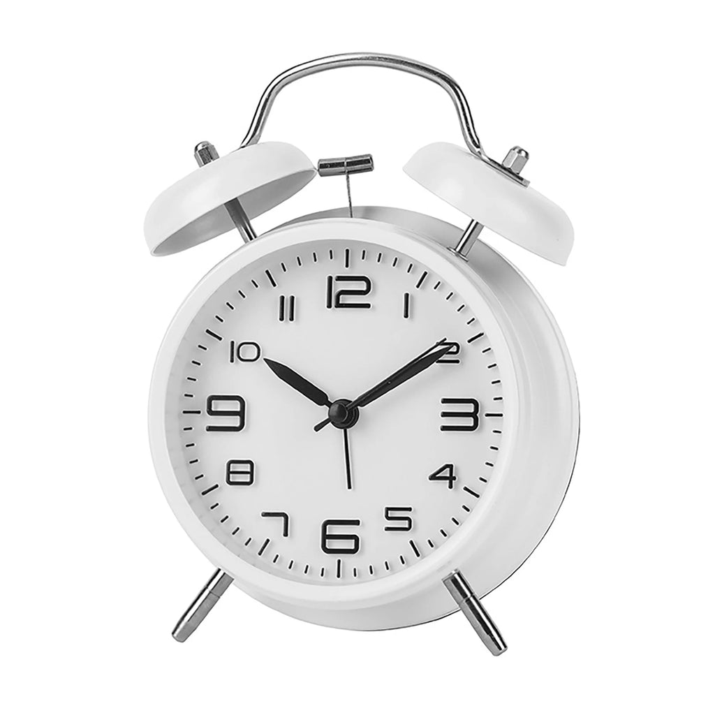 4-Inch Mini Silent Analog Alarm Clock | Bedside & Dorm