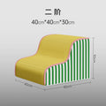 Ladder Dogs Pets Stripe Puppys Stairs Beside Sofa Bed Ramp Dog Supplies Protecting Pets Joint Slope Stairs for Elderly Dog Gifts Oasis Select Two step stepladder