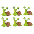 2-8 PCS Miniature Resin Snail Figurine – Cute Garden Ornament for Fairy Dollhouse, Bonsai Plant Decor & Terrarium Oasis Select Green-6pcs