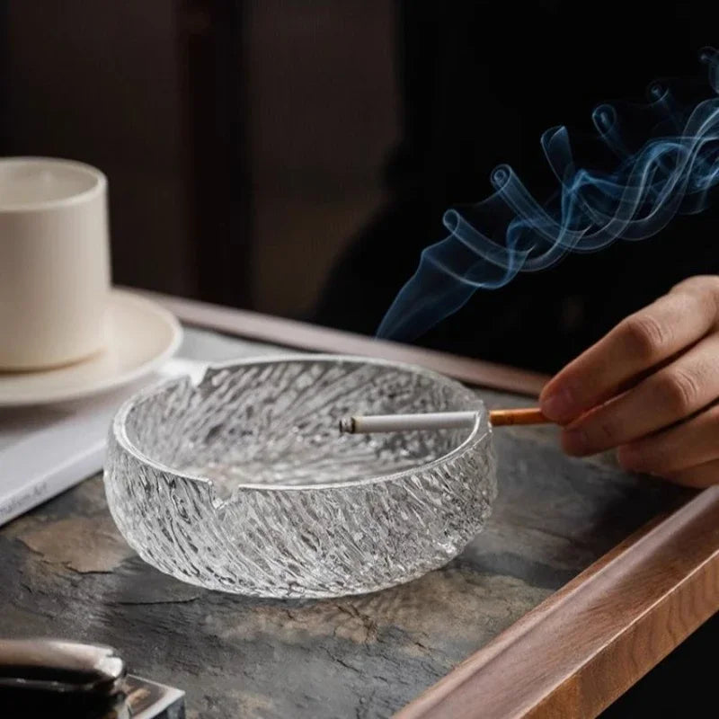 Glass ashtray Creative crystal home living room office Light luxury commercial hotel ashtray Oasis Select