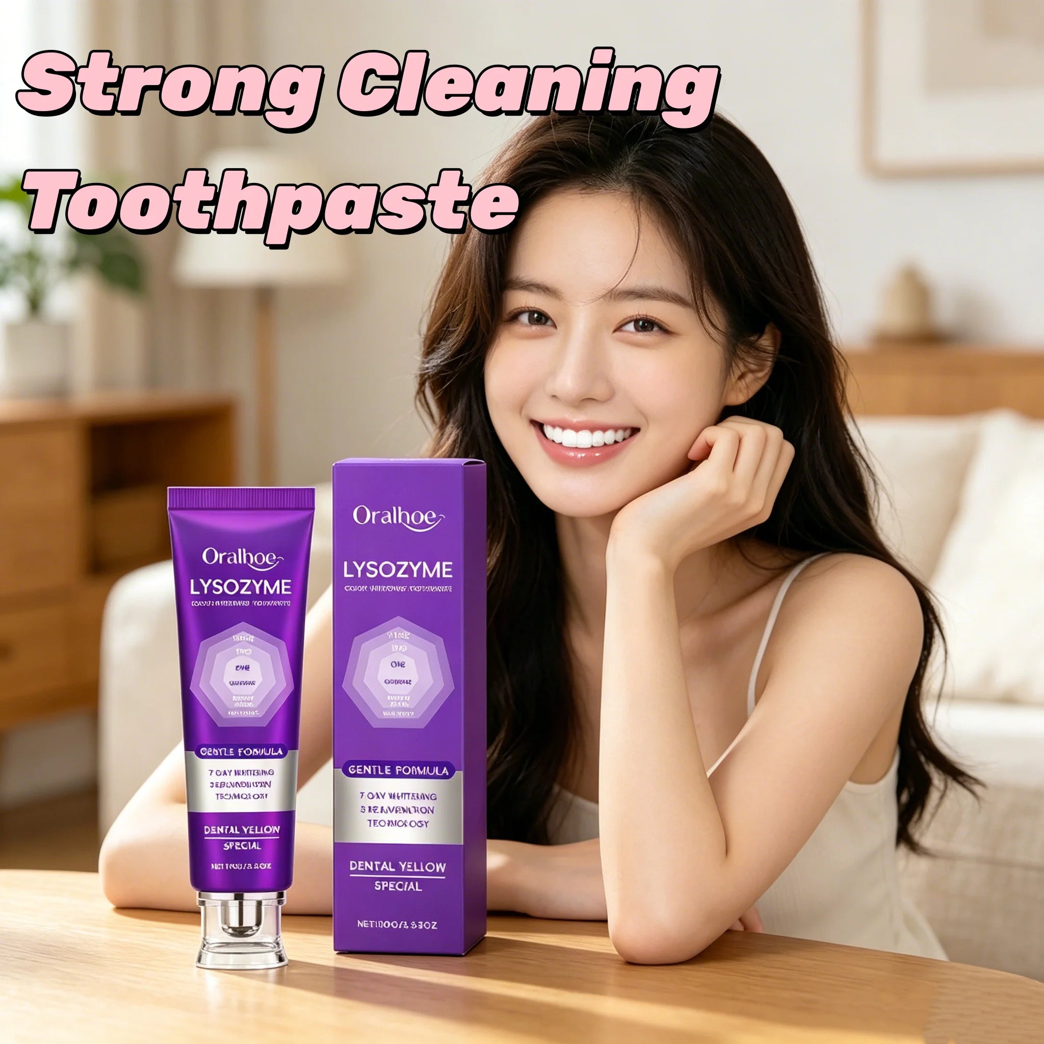 Smoke Stain Remover Whitening Toothpaste Deep Clean Yellow Teeth Refresh Breath Anti-Plaque Daily Oral Care Dental Mint Flavor Oasis Select