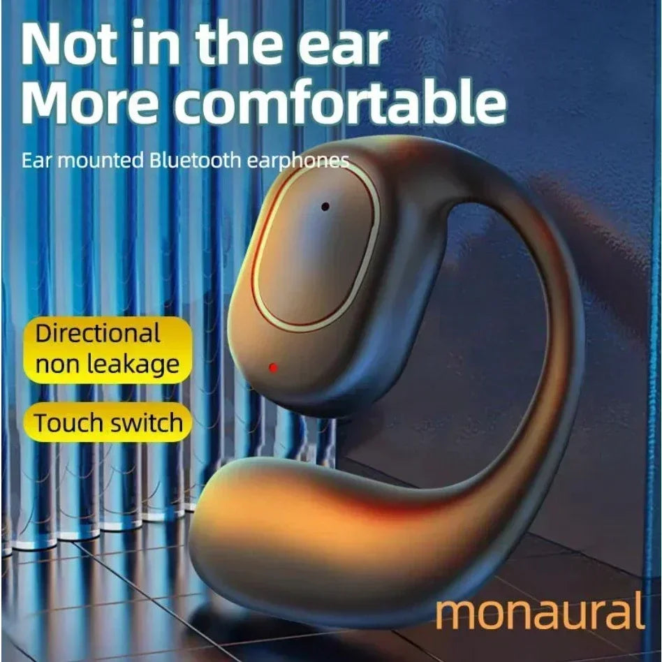 KY2 Single Wireless Earphones Air Conduction OWS Headphone HiFi Ear-Hook Music Sports Noise Cancel Headset For All Smartphones Oasis Select