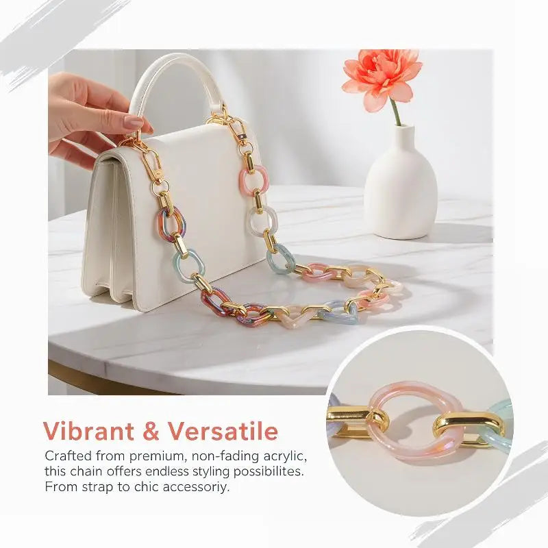Acrylic Replaceable Detachable Bag Chain Strap Purse Handbag Bag Straps Resin Crossbody Shoulder Bag Diy Accessories Oasis Select