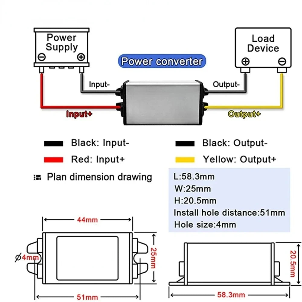 DC 24V to 12V 3A 5A 15V-40V to 12V Step Down Buck Converter Voltage Regulator Power Supply for LED Light Car Truck Boat CE Oasis Select