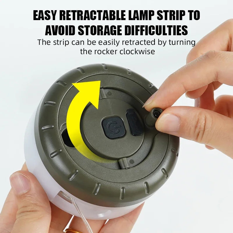 LED Light String Portable Camping Lights 1800mAh Rechargeable 8m Outdoor Atmosphere Tent Wedding Christmas Decor Strip Star Lamp Oasis Select