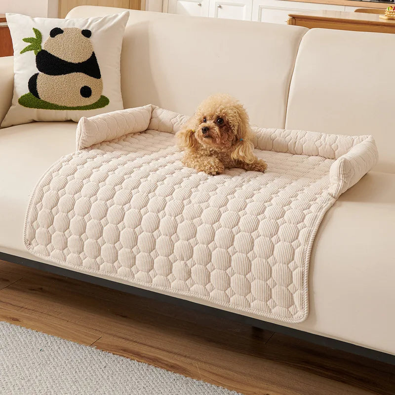 Thickened Pet Sofa Cushion, Anti-cat Scratch Sofa, Anti-slip Pet Bed, Dog Bed and Cat Cushion for Cats and Dogs To Sleep In Oasis Select beige 75x75cm