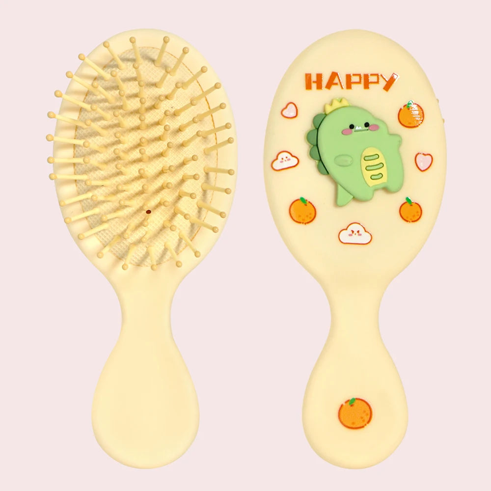 Cartoon Dinosaur Mini Air Cushion Massage Comb – Anti-Static Hair Comb Oasis Select UV3140-KL-yellow