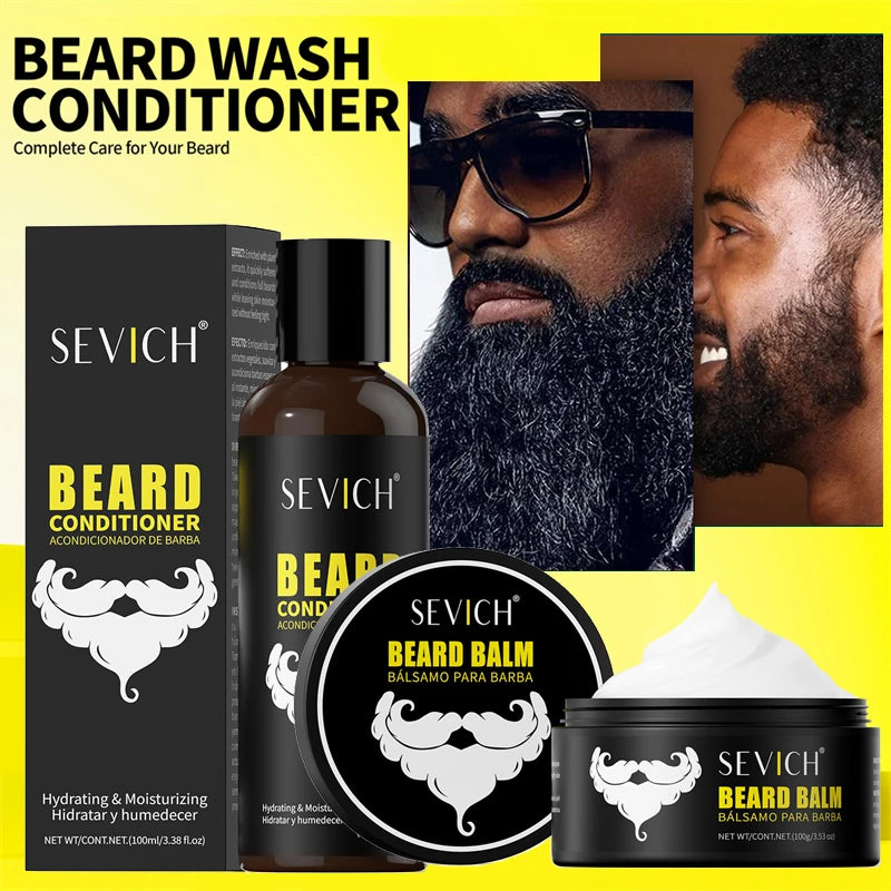 Beard Growth Shampoo Natural Beard Care Set for Men Beard Hair Enhancer Styling Moisturizing Beard Conditioner Beard Care Kit Oasis Select