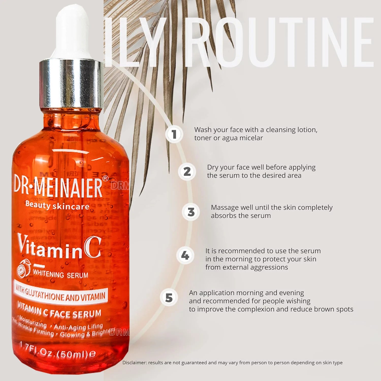 Hyaluronic Acid & Vitamin C Face Serum Set 2×50ml