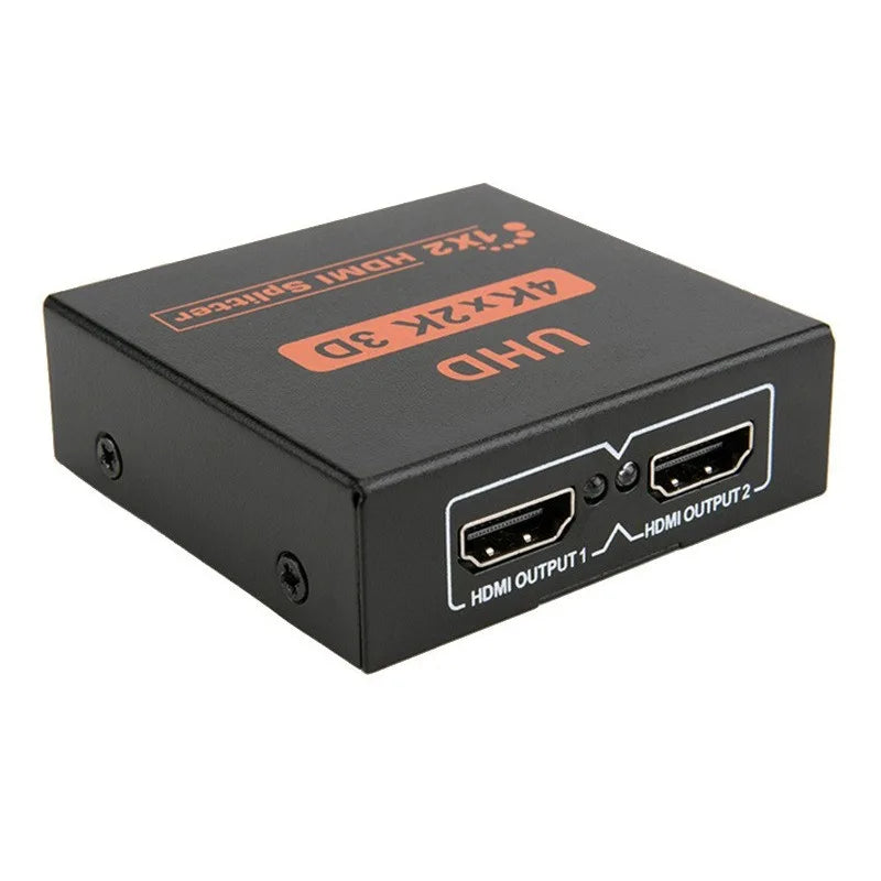 1 In 2 Out 4K HDMI-Compatible Splitter Converter Full HD 1080p Vide Switch Switcher 1X2 Dual Display For HDTV DVD PS3 Xbox Oasis Select