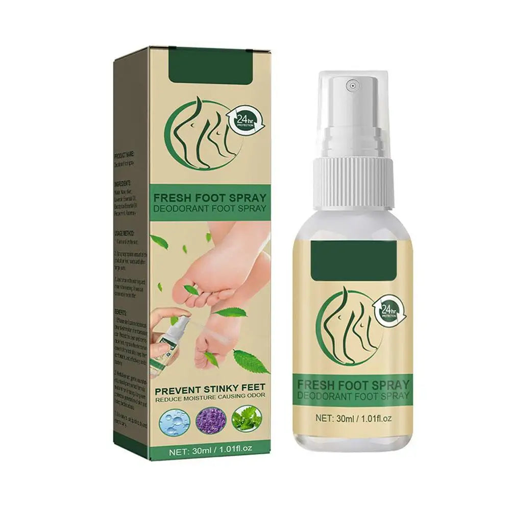 30ml Natural Foot & Shoe Deodorizer Spray | Fresh Dry Feet Foot Deodorizer Spray Oasis Select