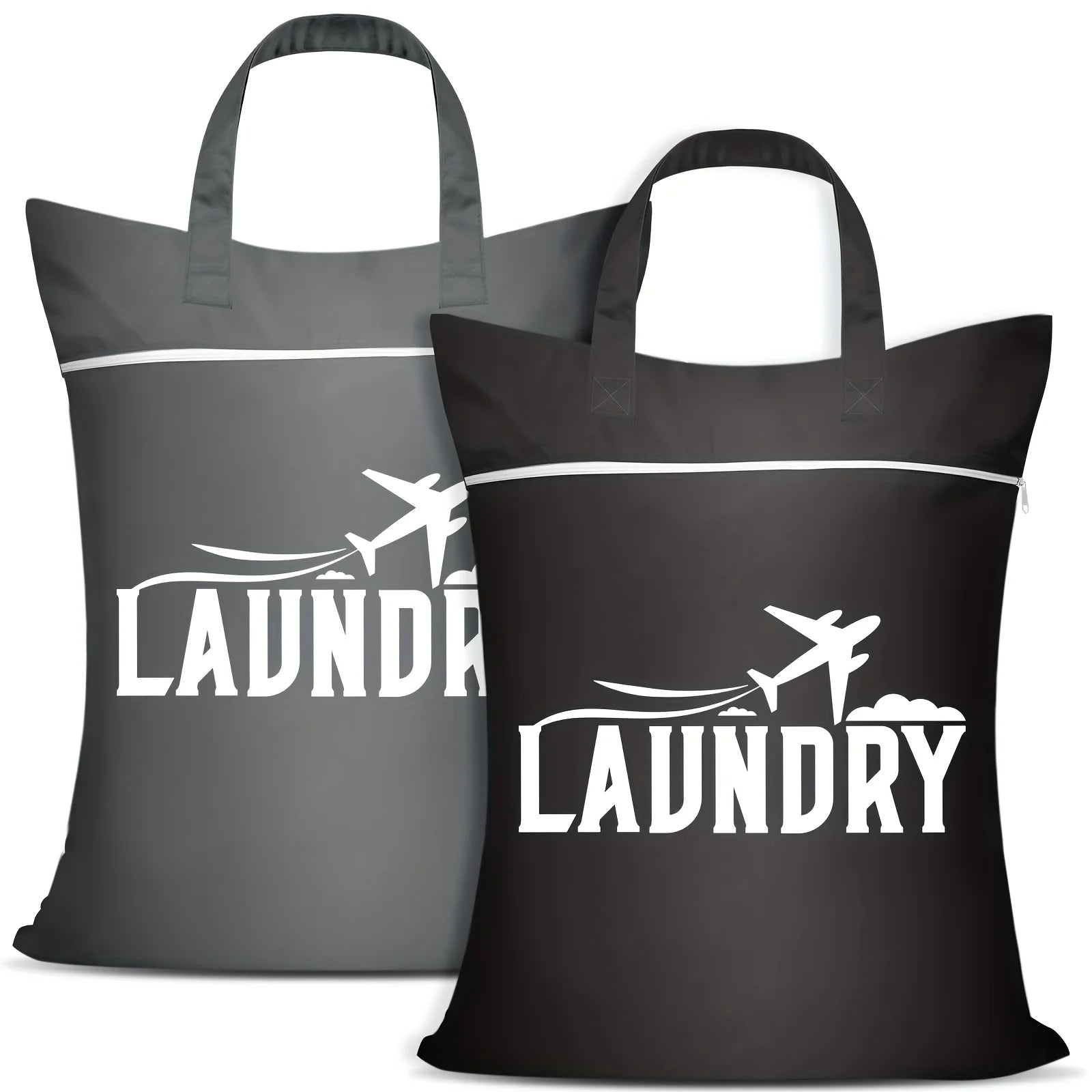 2pcs Large Washable Travel Laundry Bags, Suitable for Diapers, Dirty Clothes, Swimwear, Gym, College Dorm Dry and Wet Bags Oasis Select