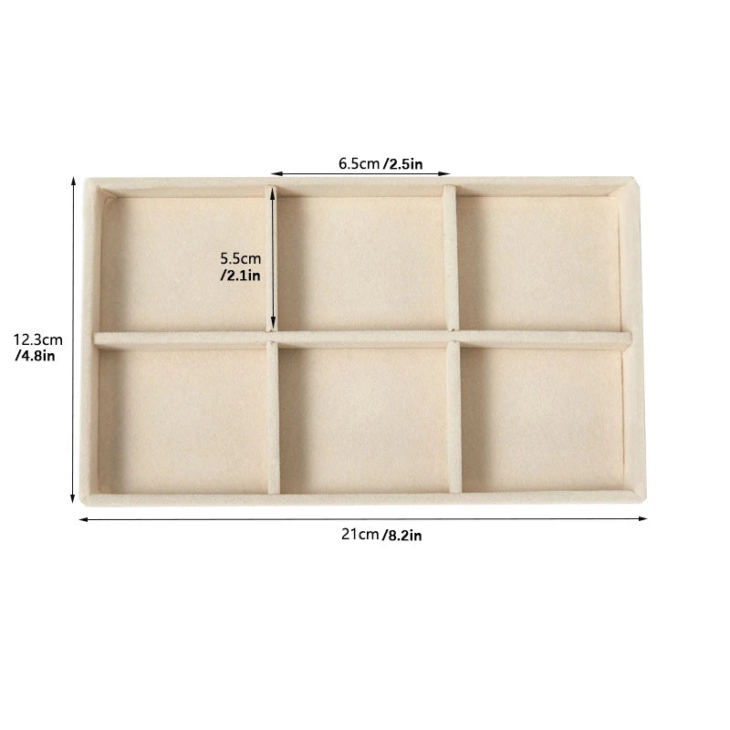 Velvet Jewelry Display Tray Set, Exquisite Jewelry Organizer, Portable Ring, Earring, Necklace Storage Box, Anti-Oxidation Pouch Oasis Select