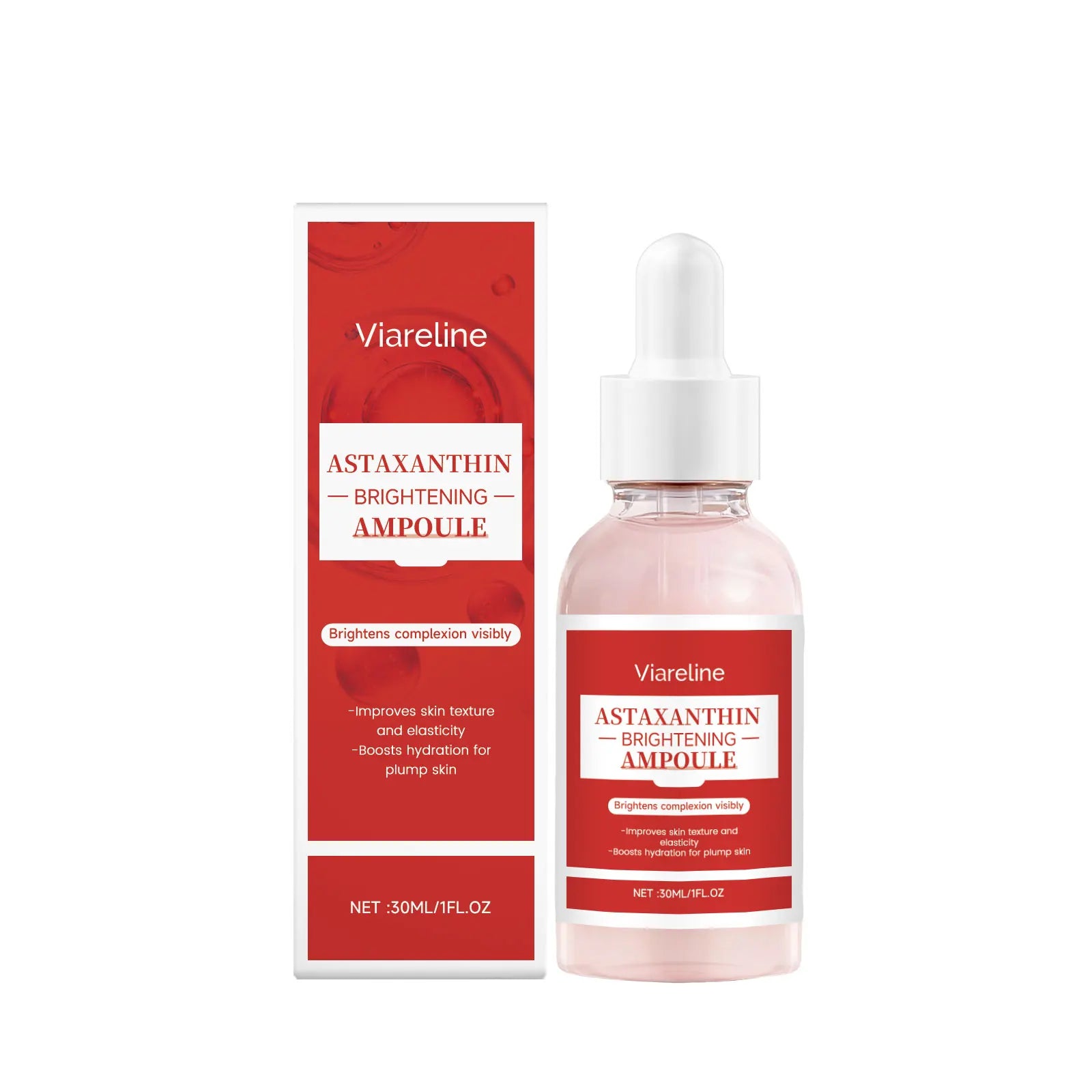 Astaxanthin Serum Hydrating Facial Moisturizing Essence Firming Brightening Lightweight Fast Absorbing All Skin Types Oasis Select 1pcs