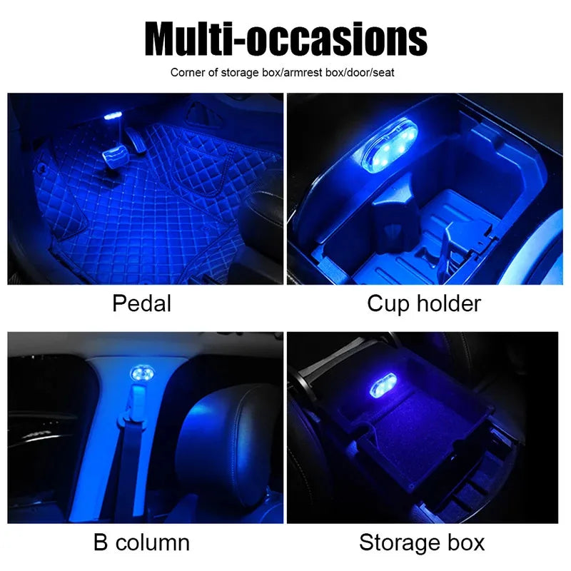1/2pcs LED Touch Light Hand Car Roof Ceiling Lamp Indoor Car Lighting Night Reading Light Reading Lamp Car Interior Lights Oasis Select