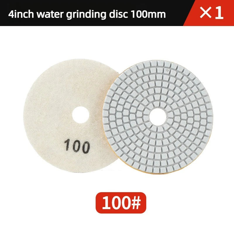 4 inch Wet Polishing Pads Round Surface Grinding Disc For Marble Quartz Tile Floor Buffing Renovation Angle Grinder Matching Oasis Select 100grit 1pcs 4 inch