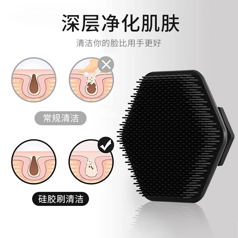 Men Facial Cleaning Brush Scrubber Silicone Miniature Face Deep Clean Shave Massage Face Scrub Brush Face Cleaner Oasis Select