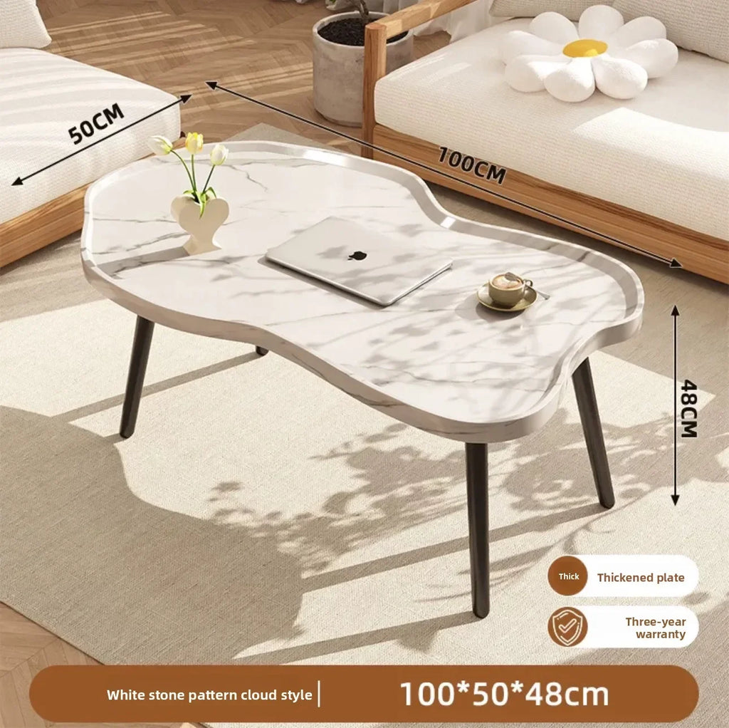 Multi-functional Cloud coffee table living room home sofa side table modern table sturdy and durable Oasis Select White stone 100