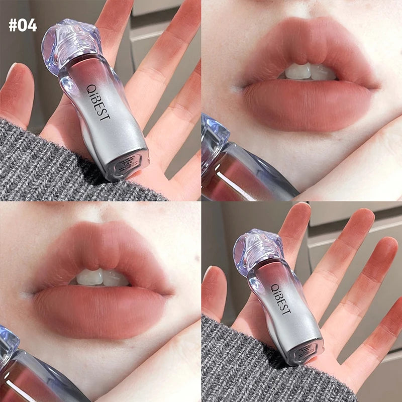 QIBEST Matte Velvet Lip Mud – Long-Lasting Liquid Lipstick