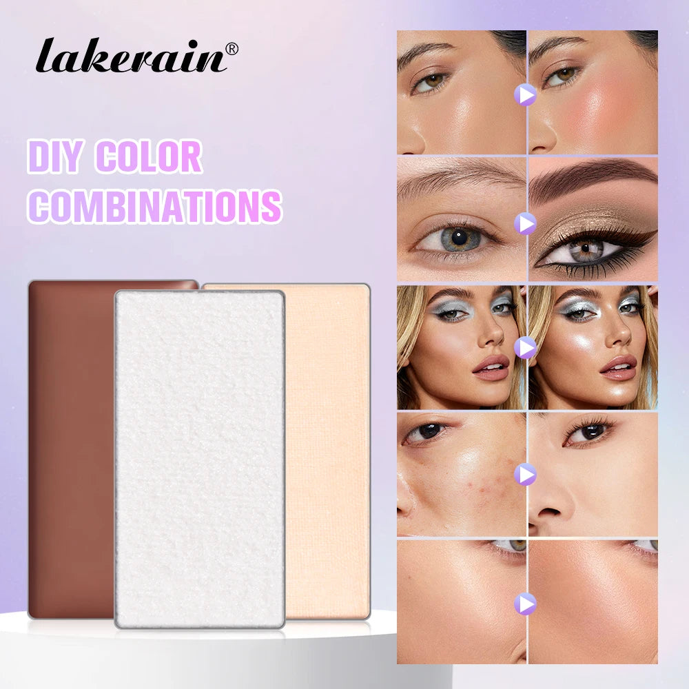 Lakerain Eyeshadow Palette Refill Waterproof Long-Lasting Multifunctional Magnetic Bottom Makeup Palette Refills DIY Makeup Oasis Select