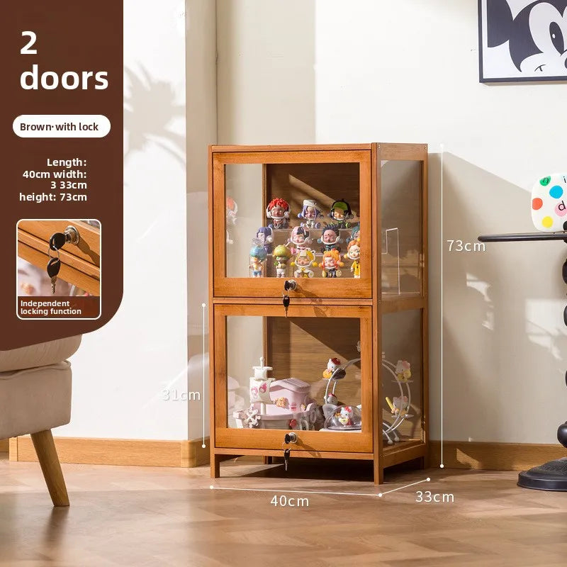 Figure display cabinet with lock acrylic display stand transparent dustproof model building block ornament shelf display box Oasis Select Two doors 40 long