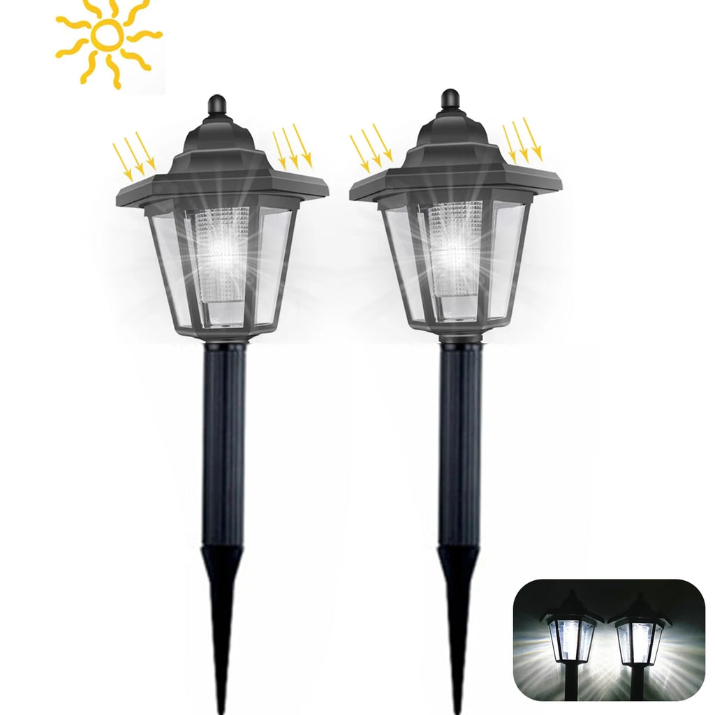 Retro Solar Hexagonal Wall Lantern – IP44 Waterproof Garden Light