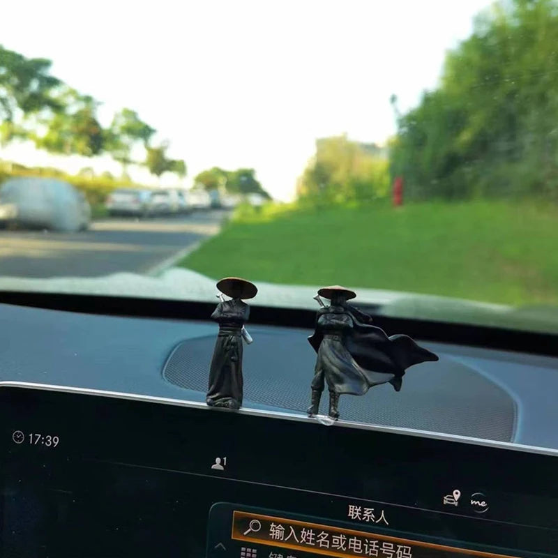 6-Piece Mini Chinese Swordsman Figurines | Car & Home Décor