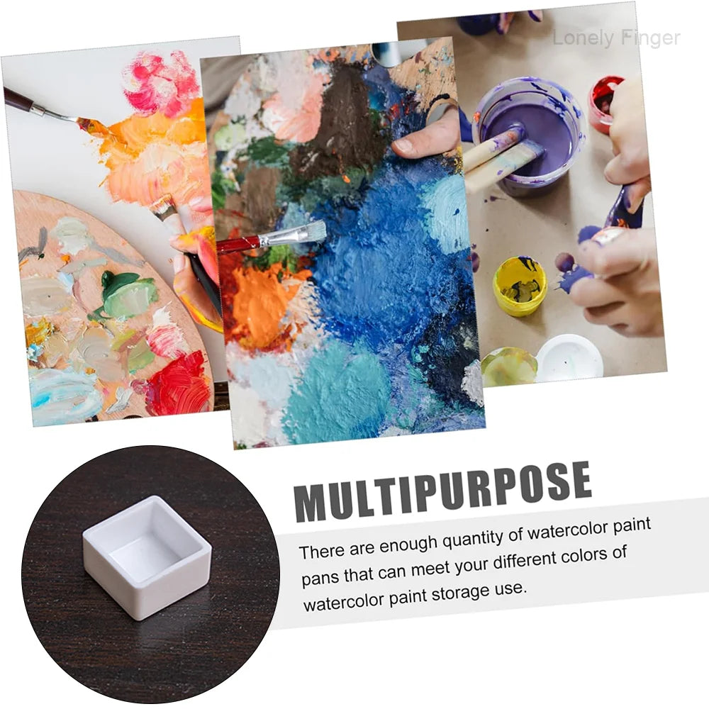 50/100pcs Watercolor Pans – 0.5ML Plastic Empty Paint Pans for DIY Watercolor, Oils, Acrylics – Compatible with Metal Palette Ti Oasis Select