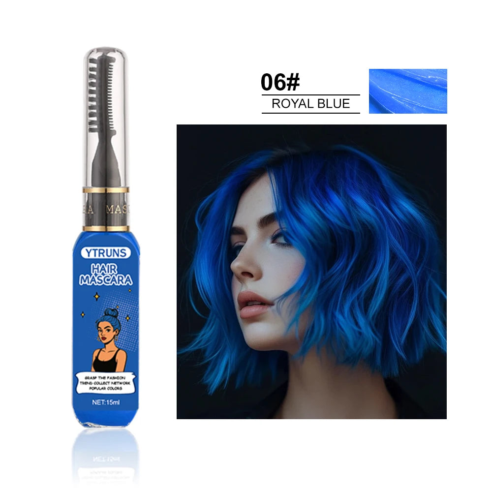 13-Color Temporary Hair Dye | Buildable Smudge-Resistant Paint