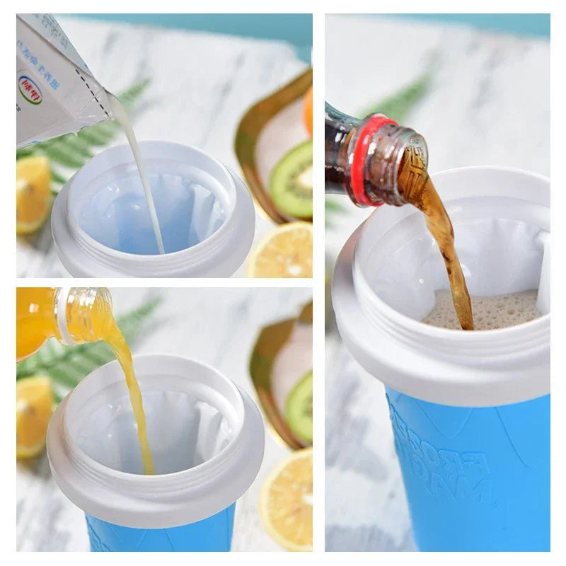 Large Capacity Quick-Frozen Slushy Maker Cup for Homemade Smoothies Juices Ice Cream - Summer Squeeze Kitchen Beker Tool Oasis Select