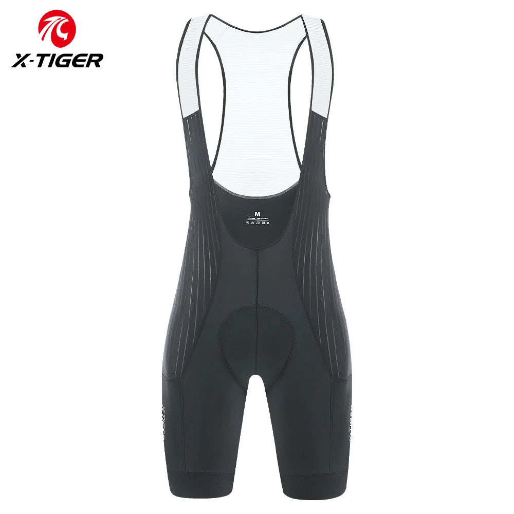 X-TIGER Men's Cycling Shorts Long Distance Riding Bib Shorts Pro Men's Cycling Shorts High Density Foam Cushion 5 CM Leg Gripper Oasis Select