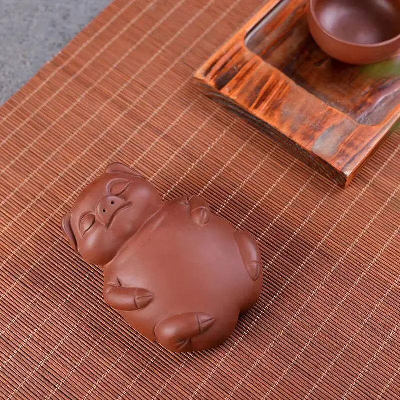 Purple Clay Pig Tea Pet Pig Can Raise Tea Table, Tea Art, Tea Ceremony, Creative Personality, Tea Table Ornaments Oasis Select Style 2