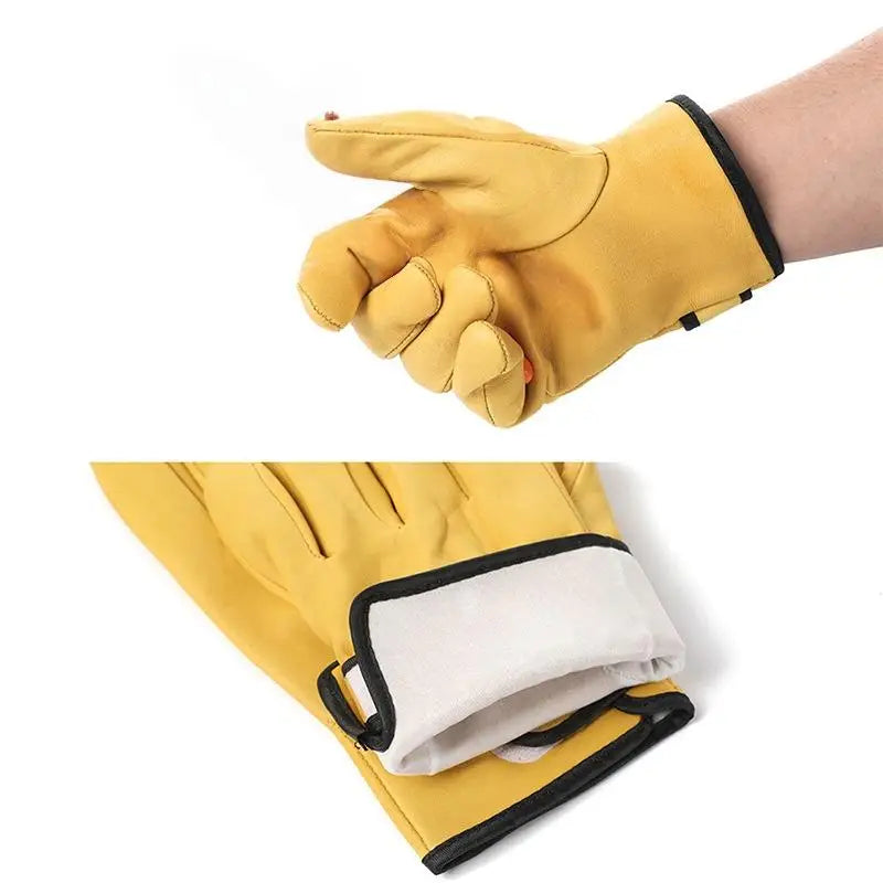 1 Pair Sheepskin Work Gloves for Welding High Dexterity Leather Gloves Protective Industrial Workers Handwear Oasis Select A2
