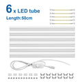 2/4/6pcs T5 Tube Bar Ceiling Light 50CM 2835 SMD LED Light with Swtich,Wall Lamp for Shop Showroom Living Room Bedroom Kitchen Oasis Select 6Pcs LED Bar Tube Neutral White European Power Plug