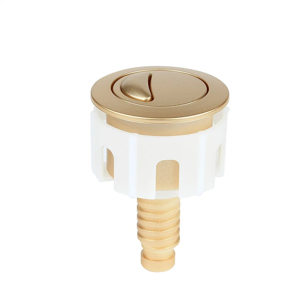 Toilet Push Button Dual Flush Water Saving Chrome Line Control Side Press Double Row Drain Valve Toilet Button Switch Parts Oasis Select golden