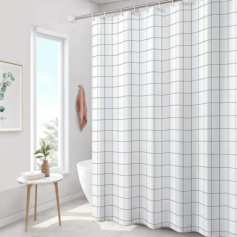 Eco Friendly PEVA Waterproof Bath Curtain Rustproof Grommets Leaf Design Modern Bathroom Decor Set Includes Hooks Oasis Select K 100x180cm