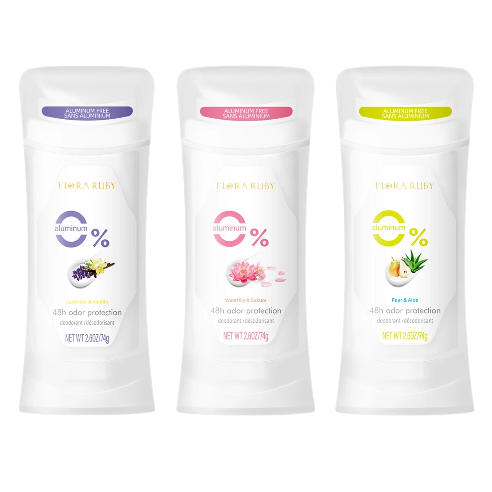 3Pcs/Set Deodorants Women Men,48H Anti Sweat,Natural Floral Aroma Long-Lasting Freshing,for Dates,Weddings,Gatherings,Parties Oasis Select 01