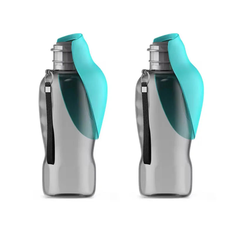 800ml large capacity dog outdoor pet water cup portable accompanying cup folding flip water feeder outdoor water bottle supplies Oasis Select green-2pcs 800ml