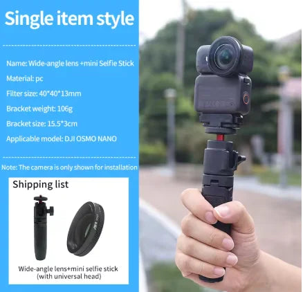 185° Wide Angle Lens for DJI Osmo Nano – Quick-Release Metal