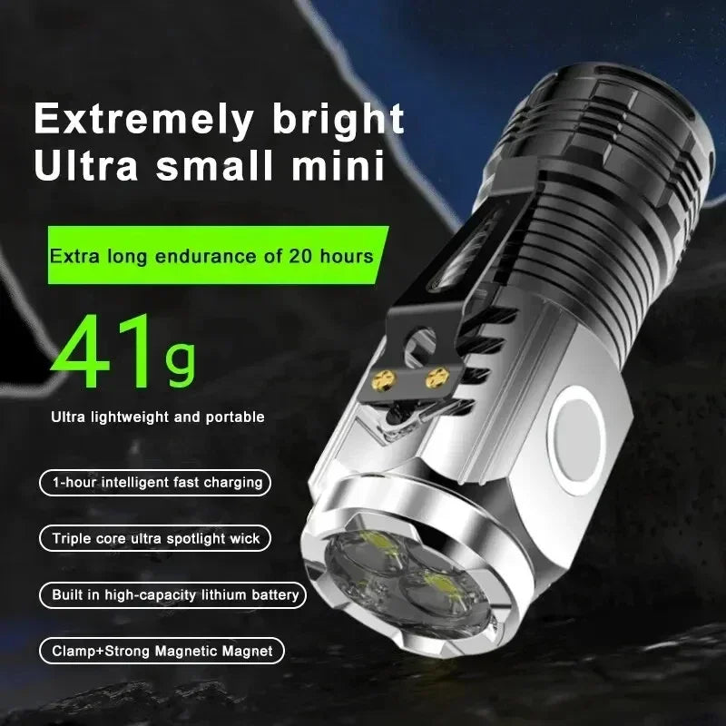 ESMARTER Mini LED Flashlight 1000 Lumen USB Rechargeable Torch