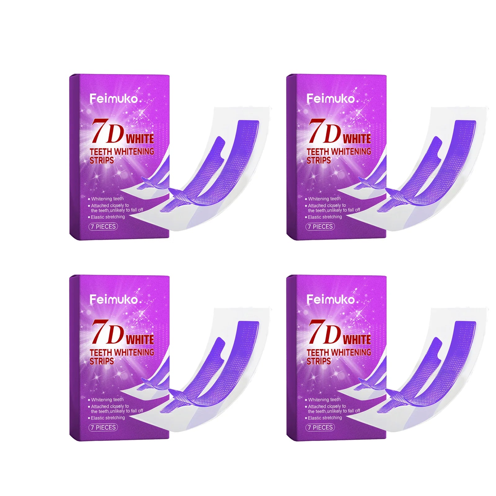 FEIMUKO 7D Teeth Whitening Strips – Sensitive Teeth, 7pc Teeth Whitening Strips Oasis Select 28pcs