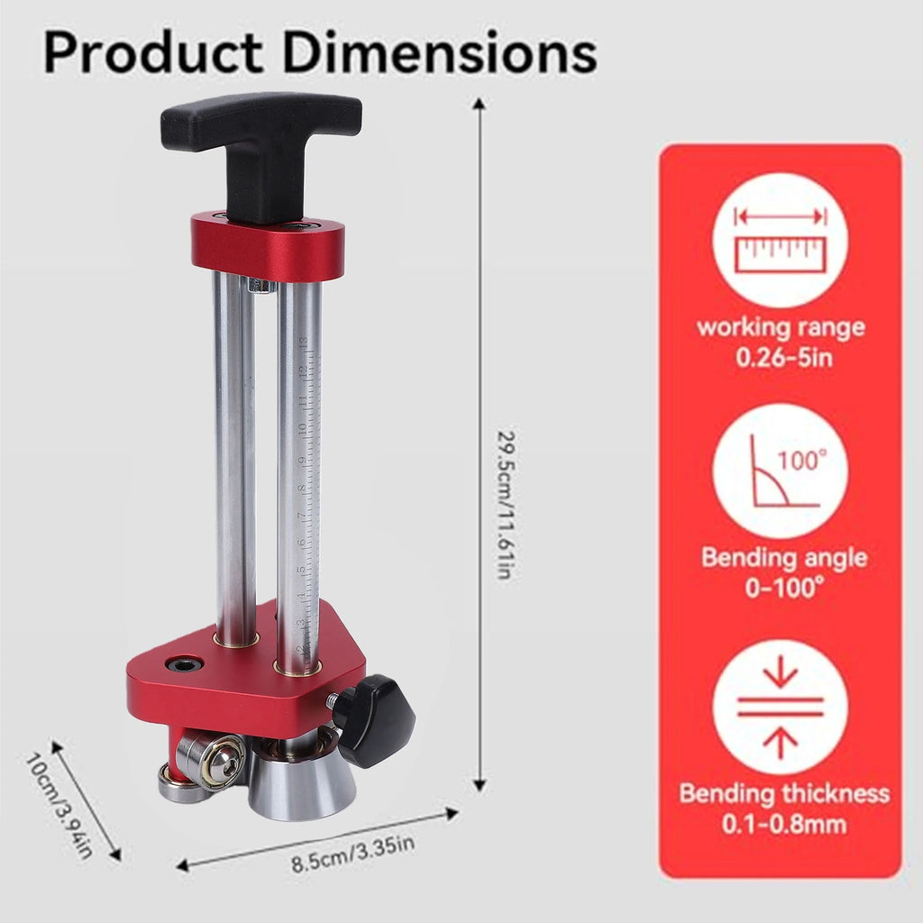 Sheet Metal Bending Tool Sheet Metal Roller 1 Station 7-130mm Adjustable 0-100 Degree Bending Metal Roofing Bender Oasis Select