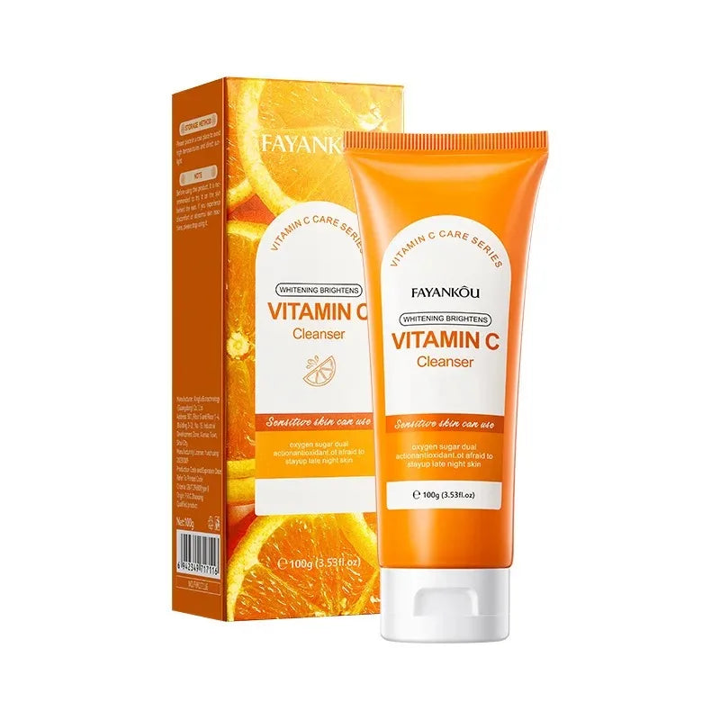 100g Vitamin C Facial Cleanser Face Wash Foam Cleanser Deep Cleansing Moisturizing Brightening Hydrating Skin Care Products Oasis Select A