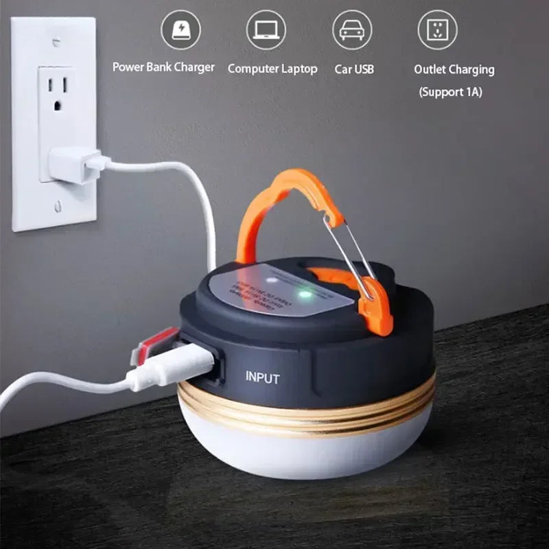 10W 1800MAH COB+LED Camping Lantern USB Rechargeable High Power Portable Tents Lamp Outdoor Hiking Night Fishing Hanging Lamp Oasis Select