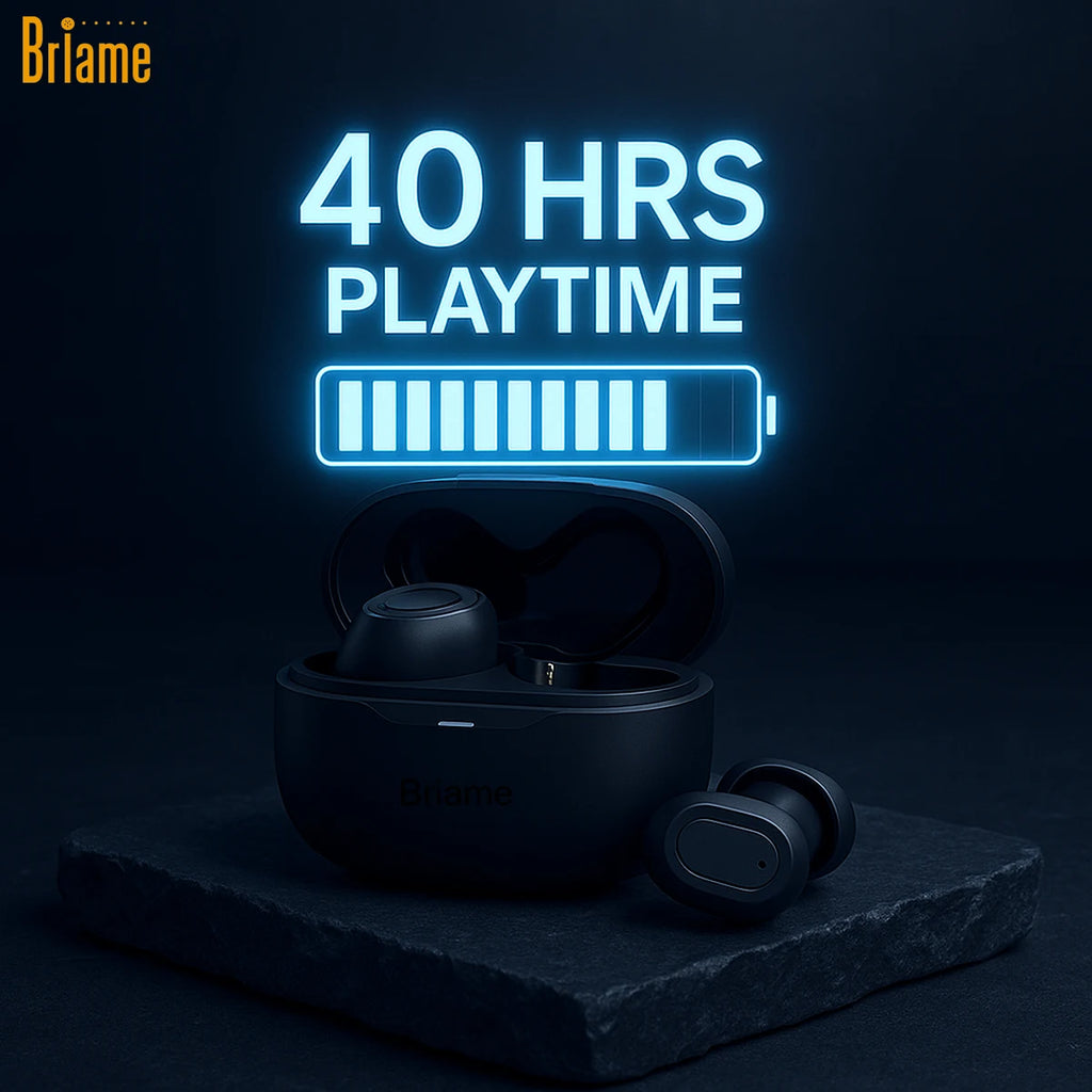Briame Wireless In-Ear Earphones Bluetooth Headphones Mini Hifi Sound Earbuds 40H long-lasting standby Bluetooth Headsets Stereo Oasis Select