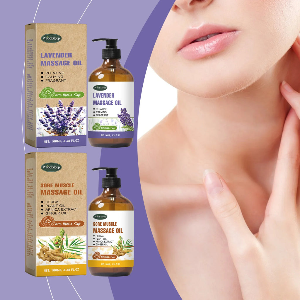 WOODSLEEP Ginger Massage Oil – Lymphatic & Muscle Relief Body Massage Oil Oasis Select