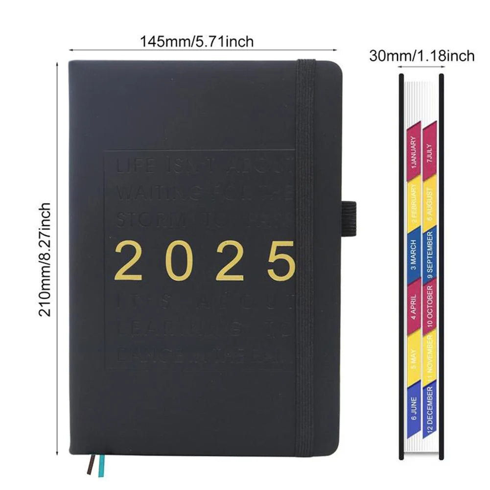 2025 Daily Planner Notebook A5 – 365-Day Time Management Organiser