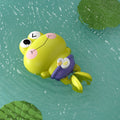 Wind-Up Swimming Frog Bath Toys for Toddlers, No Battery Mold-Free ABS Montessori Water Toy for Kids Oasis Select light green